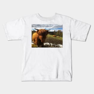 Scottish Highland Cattle Calf 1986 Kids T-Shirt